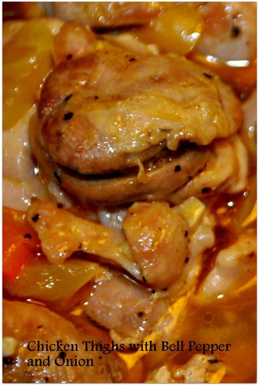 Chicken Thighs with Bell Pepper and Onion