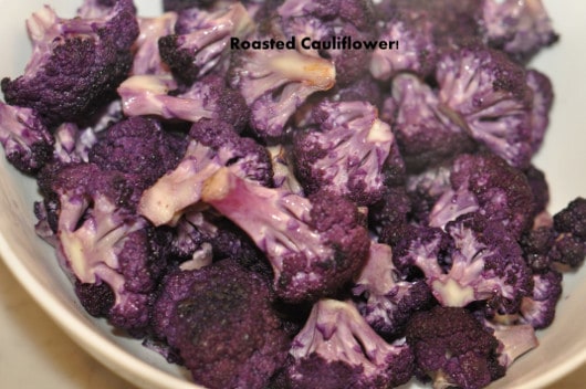 Roasted Purple Cauliflower