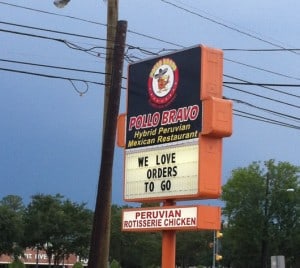 Pollo Bravo Sign