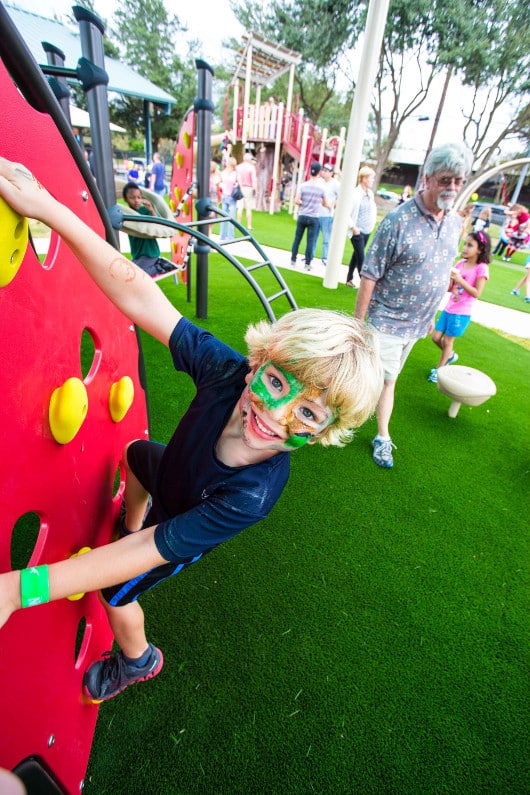 Climbing at the Quillian Center Playground