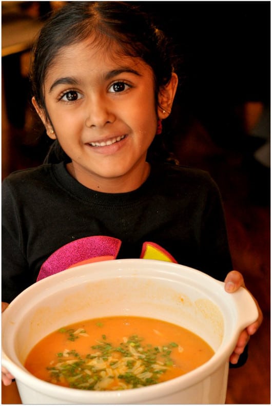 Pretty Girl and Sweet Potato Soup