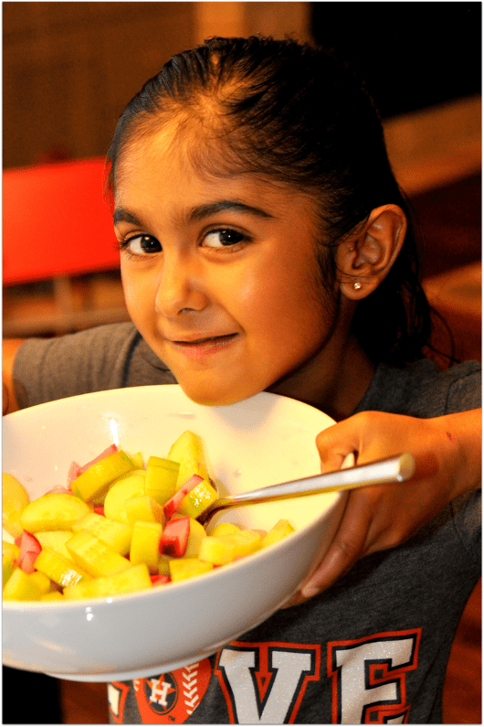 Reva and Cucumber & Radish Salad