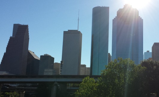 Downtown from Sabine Street Bridge