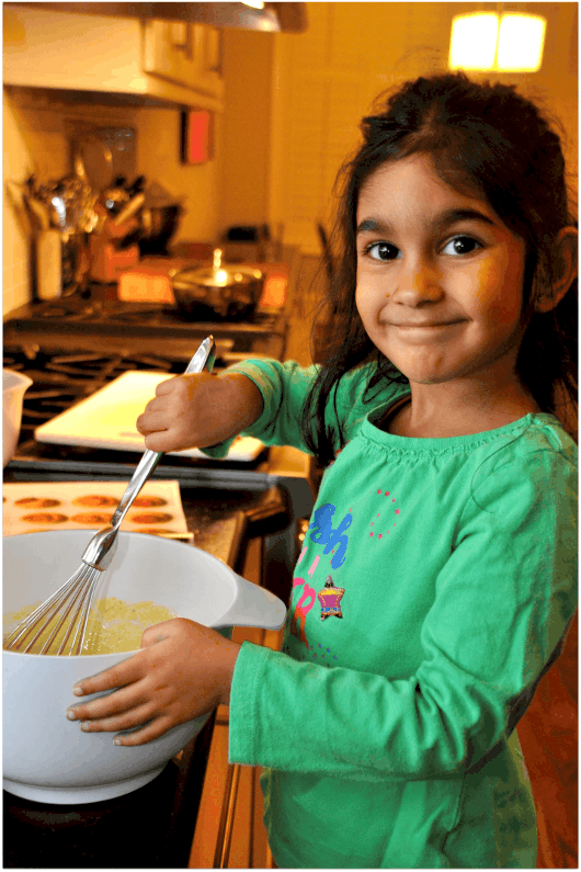 Helping Make Corn Dogs