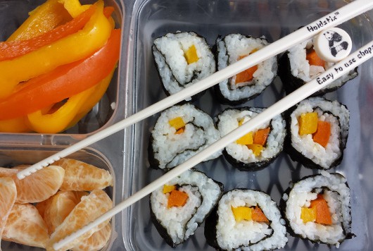 How to Make Sushi for School Lunch with Chopsticks