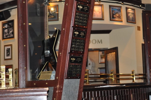 Guitar Behind Glass at Hard Rock Cafe