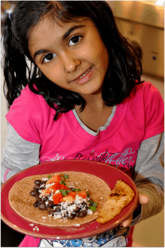 Kids like to make their own tacos