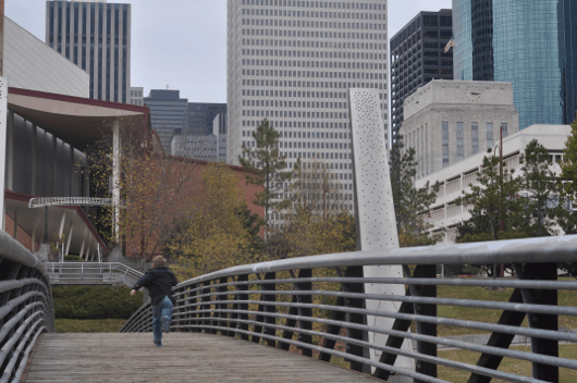 Ped Bridge at Sesquicentenial Park