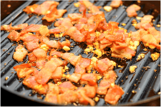 Bacon Cooking for Spaghetti Carbonara