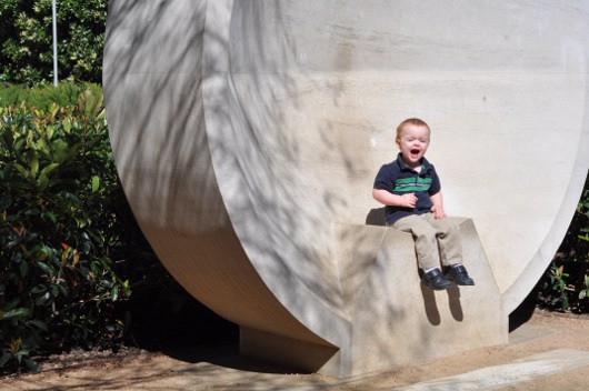 James in Listening Vessel at Discovery Green