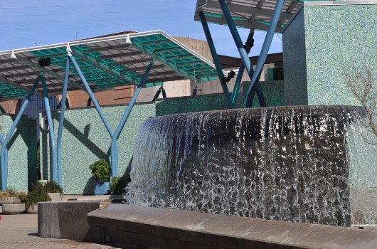 Jones Plaza Waterfall in Houston