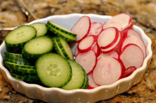 Cucumbers and Radishes