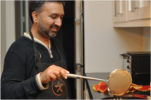 Dad Helping Make Dinner