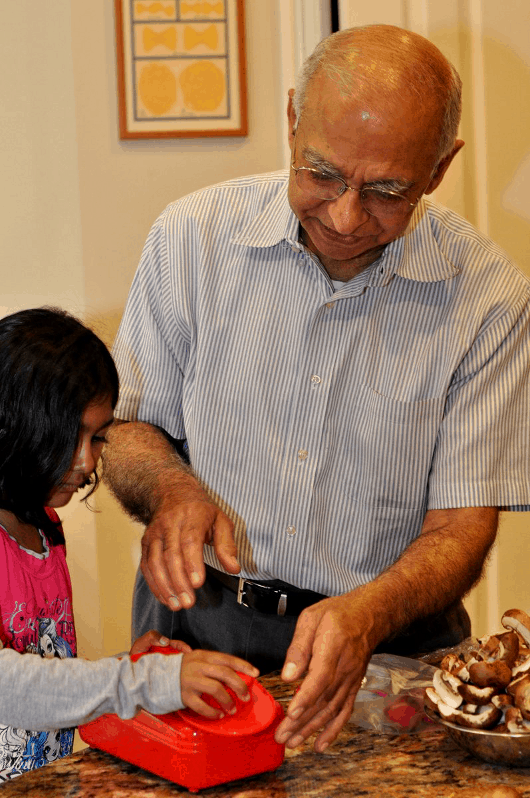 Grandpa helping make dinner2