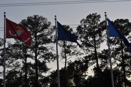 Flags at Kia Monument CyChamp Park