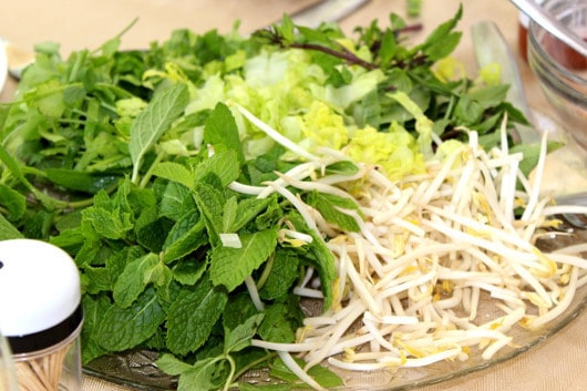 Greens and Sprouts for Spring Rolls