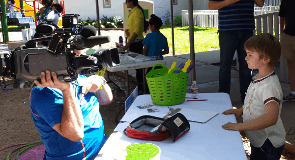 ABC 13 Filming Kids Market