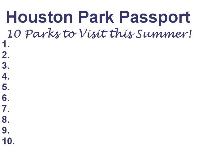 Houston Parks Passport