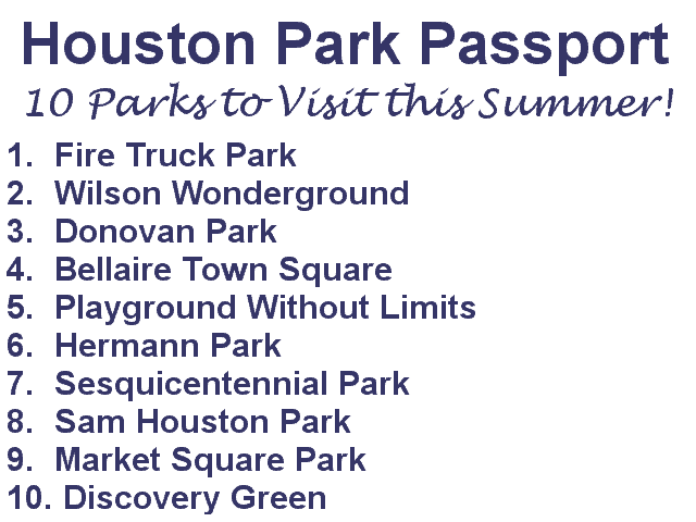 Houston Parks Passport1