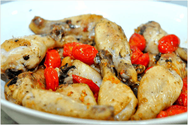 Roasted Chicken with Tomatoes