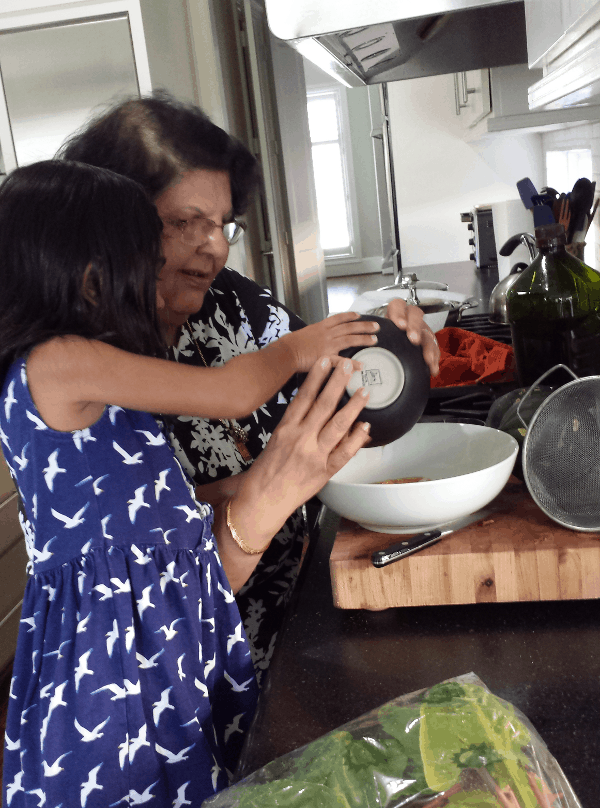 Helping Grandma Make Dinner