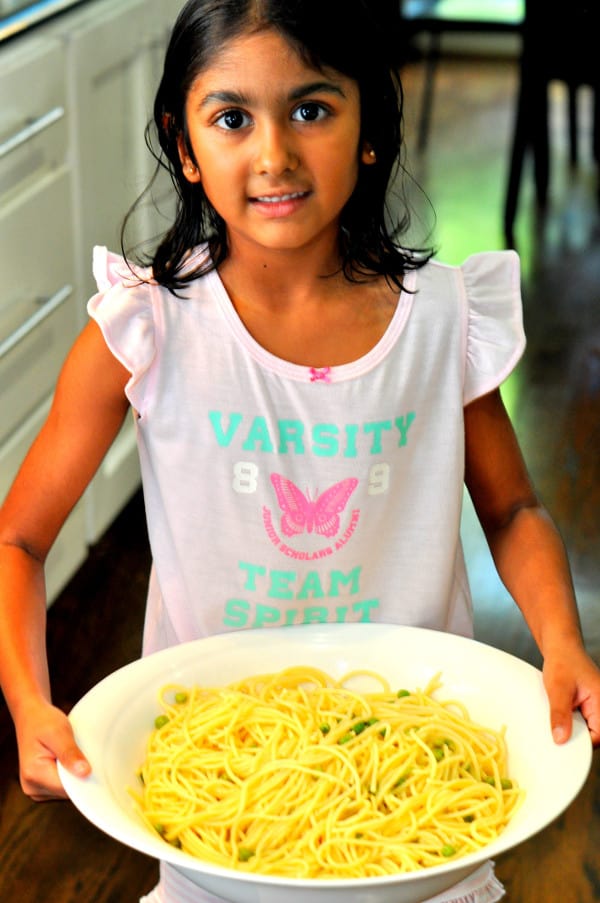 Spaghetti and Peas for Dinner