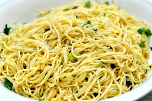 Spaghetti with Greens