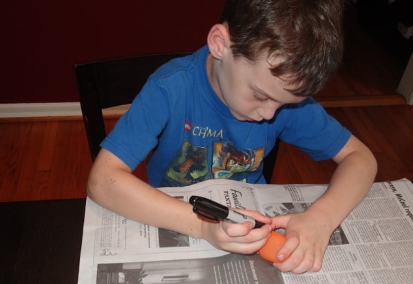 Decorating Halloween Eggs