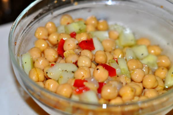 Chickpea Salad to serve with Citrus Chicken
