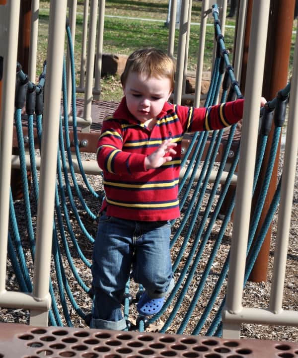 Rope Bridge at Jaycee Park Houston