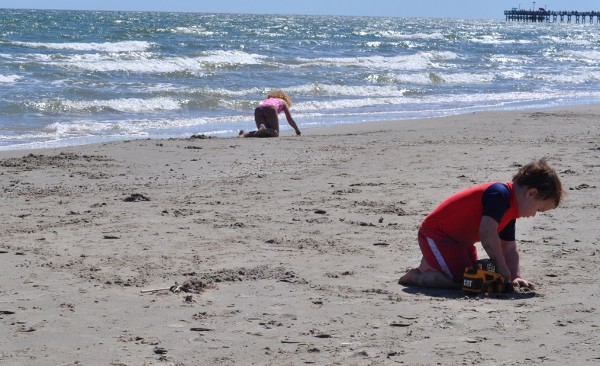 Galveston Sea Wall Beach