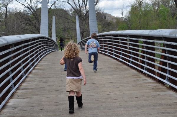 Running Across Bridge at Houston Police Officer Memorial