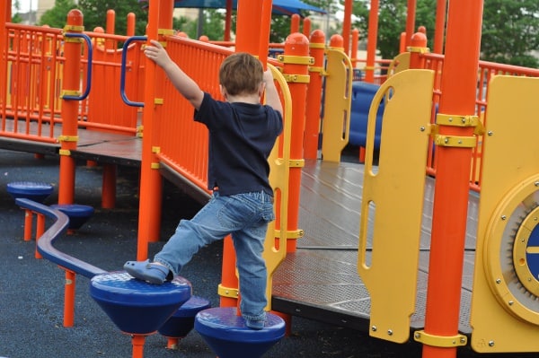 Lilly Pad Bridge at The Playground Without Limits at the Metropolitan Multi-Service Center West Gray