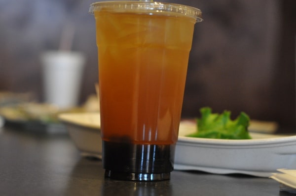 Peach Tapioca Tea at Ichiban Sugar Land