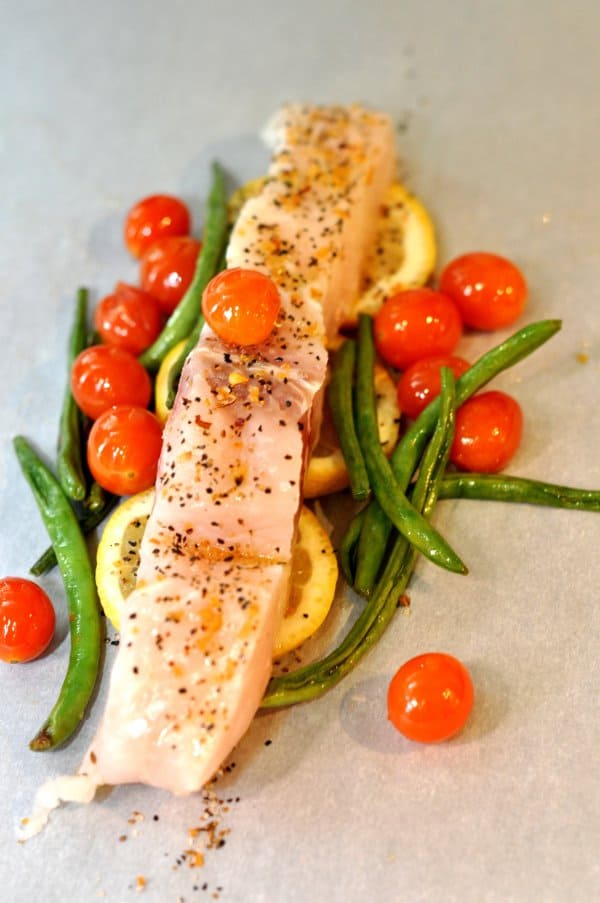 Fish and Veggies in Parchment Paper