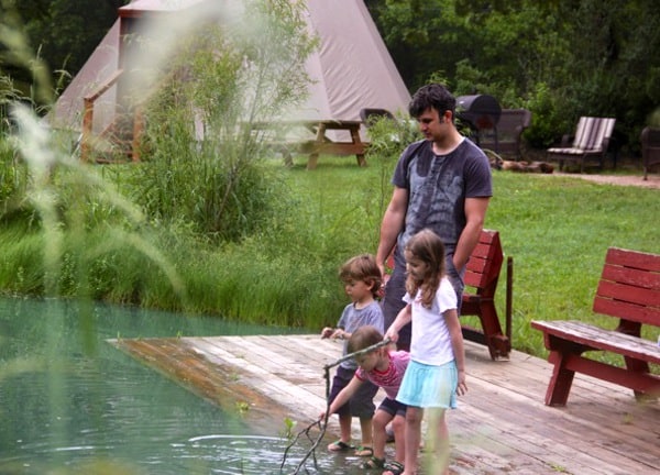 Playing at Creek at Geronimo Creek Retreat