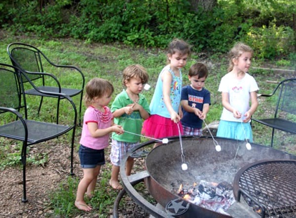 Roasting Marshmallows at Geronimo Creek Retreat