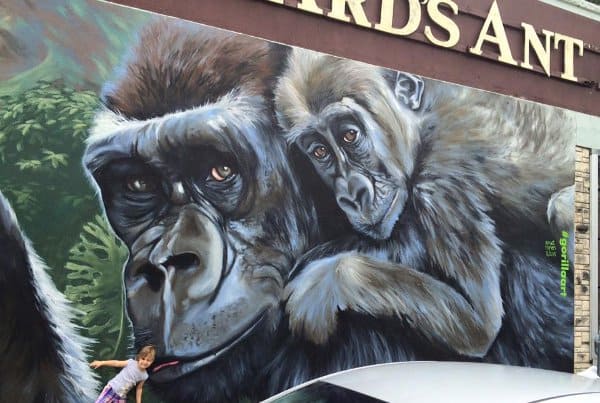 Gorilla Art Mural Richard’s Antiques 3701 Main St Artist Anat Ronen 1