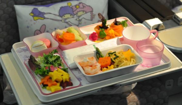 Meals on EVA Air Hello Kitty Flight