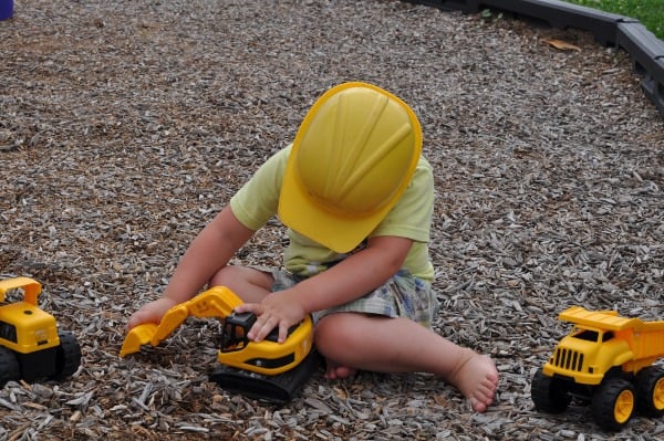 Playing Trucks at Menard Park Galveston