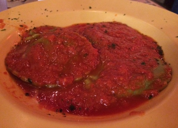 Spinach Ravioli at Romaros Pizza Houston