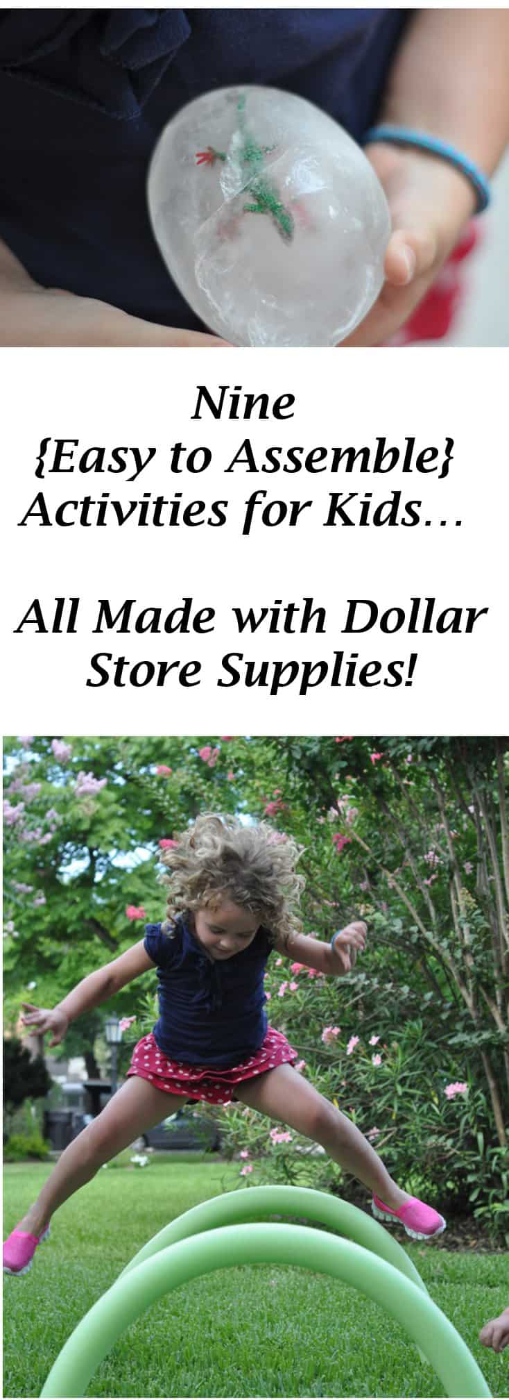 9 {Easy to Assemble} Activities for Kids… All Made with Dollar Store Supplies