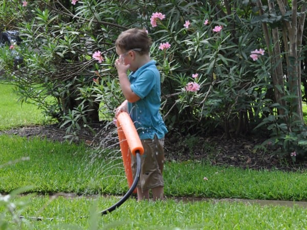 Noodle Sprinkler with Dollar Store Supplies Easy to Assemble