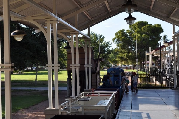 Riding Train at Scottsdale Railroad Park