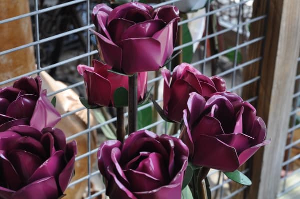 Wabash Feed Store Metal Flowers