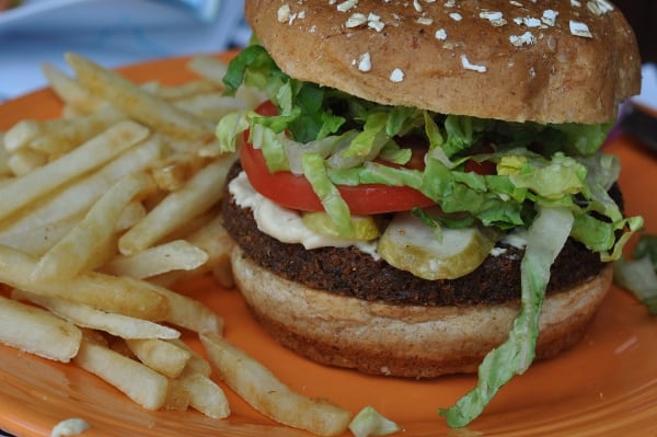 Barnabys Cafe Museum District Falafel Burger