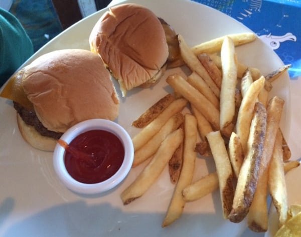 Landrys Seafood Kemah Kids Meal with Cheeseburgers