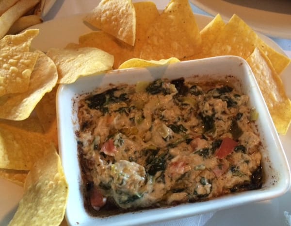 Landrys Seafood Kemah crab, spinach and artichoke dip