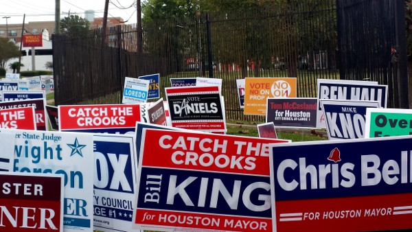 City of Houston Voting Signs