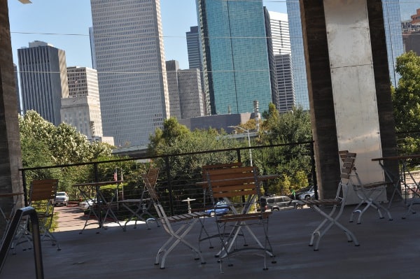 Covered Seating at Sabine Street Water Works Building Buffalo Bayou Park